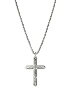 Icon 50 Sterlingsilber-Halskette mit Kreuzanhänger