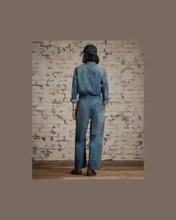 Indigoblauer Denim-Overall Blue
