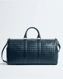 Intrecciato Reisetasche-Blau - Herren
