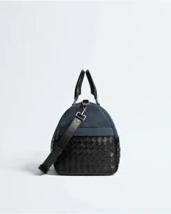 Intrecciato Reisetasche-Blau - Herren