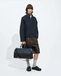 Intrecciato Reisetasche-Blau - Herren