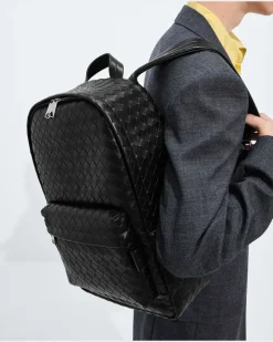 Intrecciato Rucksack-Schwarz - Unisex