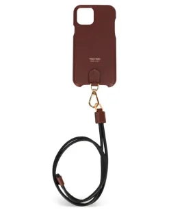 iPhone-Hülle mit Trageriemen - Braun
