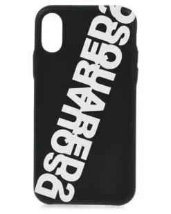 iPhone X-Hülle mit Logo-Print - Schwarz