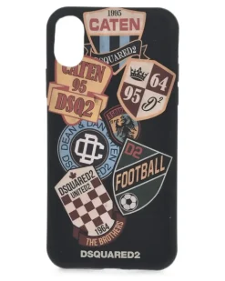 iPhone X-Hülle mit Logo-Print - Schwarz