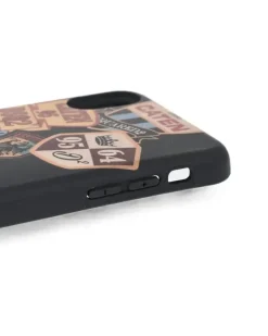 iPhone X-Hülle mit Logo-Print - Schwarz