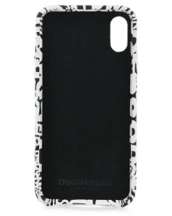 iPhone X-Hülle mit Logo-Print - Schwarz