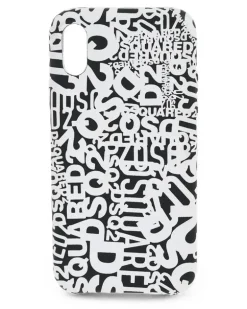 iPhone X-Hülle mit Logo-Print - Schwarz