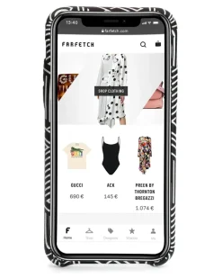iPhone X-Hülle mit Print - Schwarz