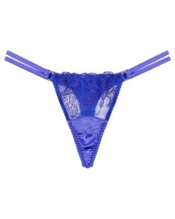 Iris Tanga aus Seide - Blau