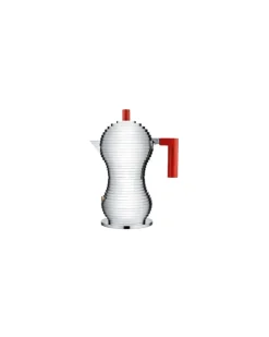 italienischer Kaffeebereiter Pulcina - Rot - Gussaluminium - Designer Michele de Lucchi