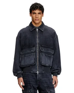 Jacke aus Denim in Köperbindung - Denim jacken - Unisex - Schwarz