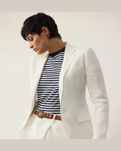 Jacke Parker aus Leinen Cream