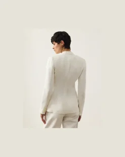 Jacke Parker aus Leinen Cream