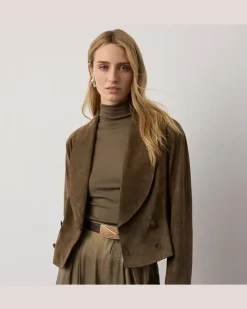 Jacke Trudie aus Kalbswildleder Brown