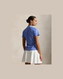 Jacquard-Poloshirt mit Zopfmuster Blue
