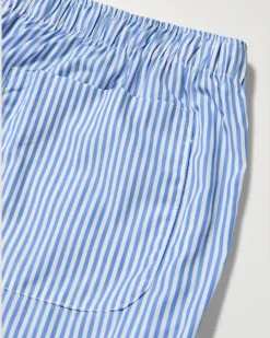 James Cotton-Poplin Pyjama Trousers Blue