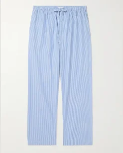 James Cotton-Poplin Pyjama Trousers Blue