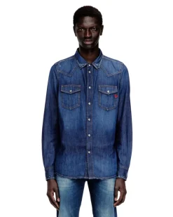 Jeanshemd mit Pattentaschen - Denimhemden - Herren - Blau
