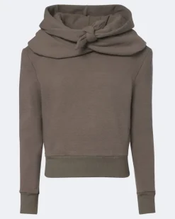 Jersey-Hoodie aus einem Baumwollgemisch Grau