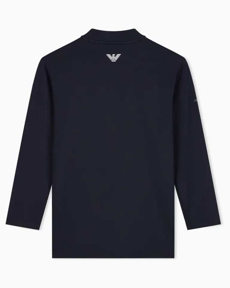 Jersey-Langarmshirt Tennis Pro mit schmaler Passform Schwarz