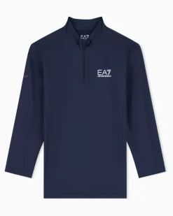 Jersey-Langarmshirt Tennis Pro mit schmaler Passform Blau