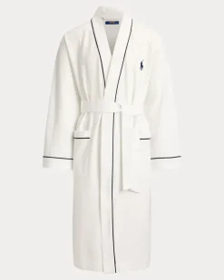 Jerseymorgenmantel aus Baumwollmischung White