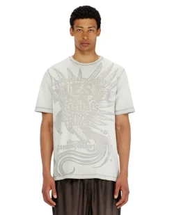 Jersey-T-Shirt mit geprägtem Motiv - T-Shirts - Herren - Grau