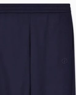 Jogginghose aus Baumwolle und Kaschmir Blau