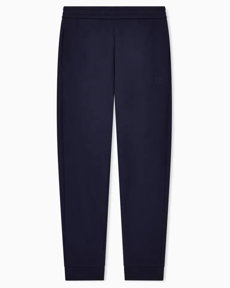 Jogginghose aus Baumwolle und Kaschmir Blau