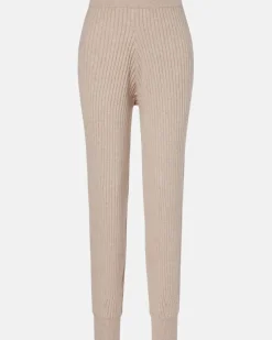 Jogginghose aus Baumwolle und Kaschmir Beige