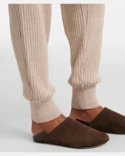 Jogginghose aus Baumwolle und Kaschmir Beige