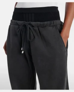 Jogginghose aus Baumwoll-Jersey Schwarz