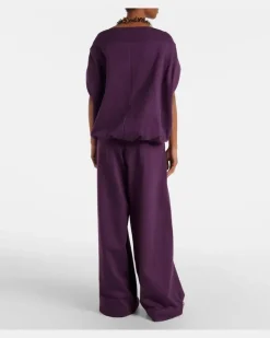 Jogginghose aus Baumwoll-Jersey Violett