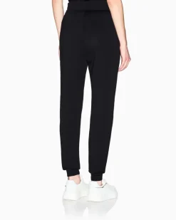 Jogginghose aus Baumwolljersey mit Kordelzug und Bündchen Schwarz