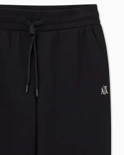 Jogginghose aus Baumwolljersey mit Kordelzug und Bündchen Schwarz