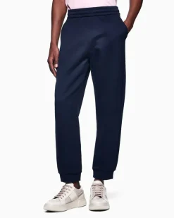 Jogginghose aus doppellagigem Jersey, gefertigt aus einer Modal-Mischung Marineblau