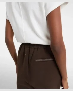 Jogginghose aus einem Baumwollgemisch Braun