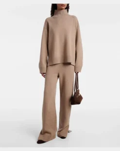 Jogginghose aus Wolle Beige