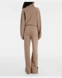 Jogginghose aus Wolle Beige
