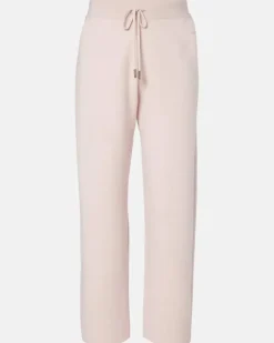 Jogginghose aus Wolle und Kaschmir Rosa