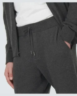 Jogginghose aus Wolle und Kaschmir Grau