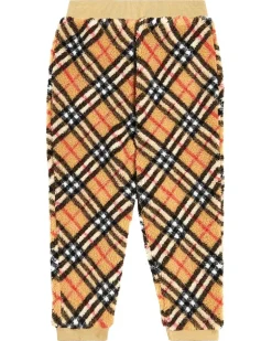 Jogginghose Burberry Check aus Fleece Beige