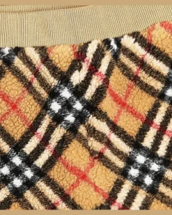 Jogginghose Burberry Check aus Fleece Beige