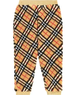 Jogginghose Burberry Check aus Fleece Beige
