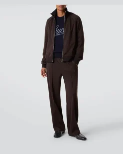 Jogginghose GG aus Jacquard Braun