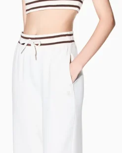 Jogginghose mit kontrastierenden Bündchen Weiß