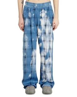 Jogginghosen mit Karo-X-Ray-Effekt - Hosen - Herren - Blau