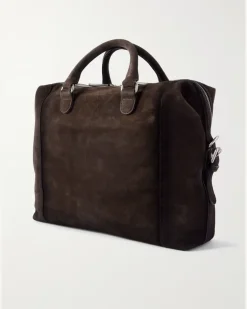 Jules 003 Airbrushed Suede Briefcase Brown