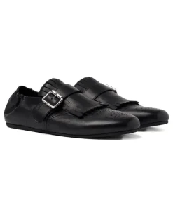 Julian Monk-Schuhe mit Fransen - Schwarz